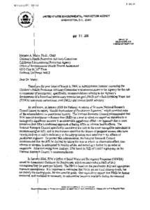 Response Letter from EPA Assistant Administrator Bodine to Melanie Marty re: Perchlorate PRG and Water Contamination