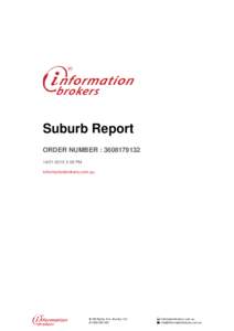 Suburb Report ORDER NUMBER : [removed]2015 3:08 PM Informationbrokers.com.au   159 Barkly Ave. Burnley VIC