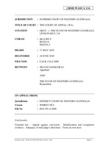 [2010] WASCA 114  JURISDICTION : SUPREME COURT OF WESTERN AUSTRALIA