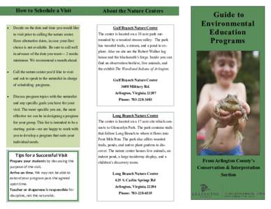 Guide to Environmental Education Programs
