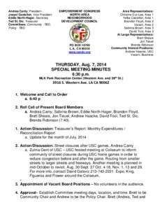 Meeting / Association of American Universities / University of Southern California / Neighborhood councils
