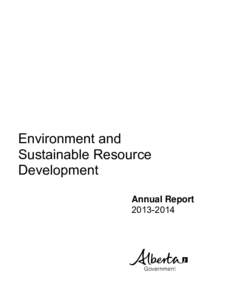 Environment and Sustainable Resource Development Annual Report[removed]