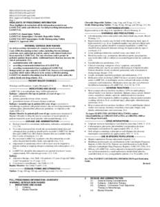 NDA[removed]S-043 and S-044 NDA[removed]S-036 and S-037 NDA[removed]S-005 and S-006 FDA Approved Labeling Text dated[removed]Page 1 HIGHLIGHTS OF PRESCRIBING INFORMATION