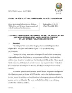 Low-carbon fuel standard / Business / United States administrative law / California Air Resources Board / Rulemaking / Electric utility / Proposal / Environment / Public administration / Emission standards / Fuels / Low-carbon economy