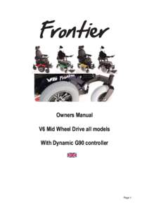 Owners Manual V6 Mid Wheel Drive all models With Dynamic G90 controller Page 1
