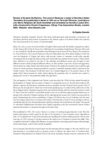 Review of Ernesto De Martino, The Land of Remorse 193  Review of Ernesto De Martino, The Land of Remorse: a study of Southern Italian Tarantism (first published in Italian in 1961 as La Terra del Rimorso: contributo a un