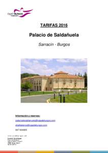 TARIFAS_2016_Palacio de Saldañuela