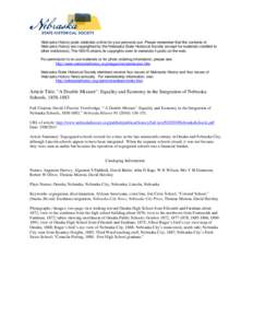 Education in Omaha /  Nebraska / North Omaha /  Nebraska / Omaha /  Nebraska / Omaha Public Schools / Douglas County /  Nebraska / Neighborhoods in Omaha /  Nebraska / African-American Civil Rights Movement in Omaha /  Nebraska / Nebraska / Government of Omaha /  Nebraska / Geography of the United States