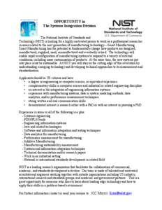 Gaithersburg /  Maryland / National Institute of Standards and Technology / Information systems / Emerging technologies / Computer-aided engineering / Smart grid / Computer-aided production engineering / Technology / Engineering / Standards organizations