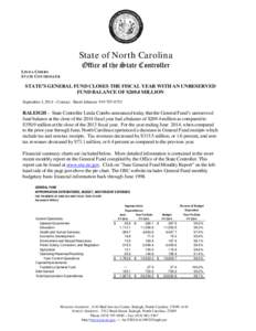 State of North Carolina LINDA COMBS STATE CONTROLLER Office of the State Controller