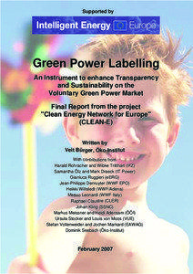 Supported by  Green Power Labelling