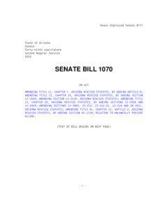 House Engrossed Senate Bill  State of Arizona