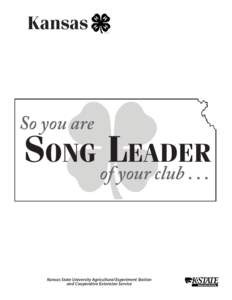 4H594 So You Are Song Leader of Your Club . . .