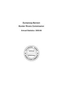 Dumaresq-Barwon Border Rivers Commission Annual Statistics Report[removed]