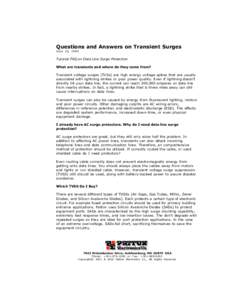 Questions and Answers on Transient Surges:57 PM Home Contact Us Inquiry Partners