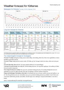 Printed: :00  Weather forecast for Kirkenes Meteogram for Kirkenes Thursday 15:00 to Saturday 15:00 Friday 8 May