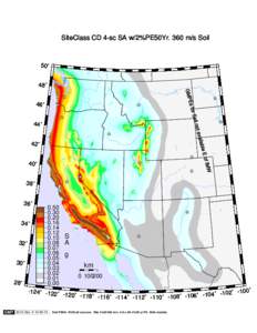 SiteClass CD 4-sc SA w/2%PE50Yr. 360 m/s Soil  50˚ 48˚ GM P r Soi