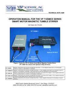 TECHNICAL NOTE 168B  OPERATION MANUAL FOR THE VP 710SMCE SERIES SMART MOTOR MAGNETIC TUMBLE STIRRER US Patent #6,176,609