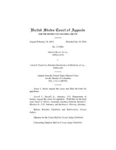 United States Court of Appeals FOR THE DISTRICT OF COLUMBIA CIRCUIT Argued February 18, 2014  Decided July 18, 2014