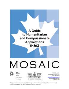 Microsoft Word - A Guide to Humanitarian and Compassionate Applications.doc
