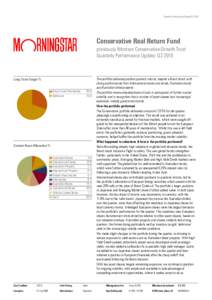 Quarterly Performance Report Q2Conservative Real Return Fund previously Ibbotson Conservative Growth Trust Quarterly Performance Update: Q2 2016