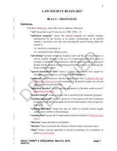 Draft Law Society Rules[removed]redlined