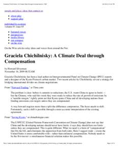 Graciela Chichilnisky: A Climate Deal through Compensation | P&P:42 PM people and place: ideas that connect us about p&p