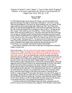 Response to James R. Lewis’s chapter 3, “Jesus in India and the Forging of Tradition,” in his book, Legitimating New Religions (New Brunswick, NJ: Rutgers Univ. Press, 2003), pp[removed]James W. Deardorff September,