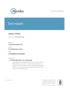 ONE WORLD  OUR APPROVAL Test report4TRFWL