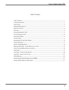 Crime in Rhode Island[removed]Table of Contents Table of Contents__________________________________________________________________________ 1 Verification Procedure__________________________________________________________