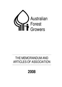 Microsoft Word - Australian Forest Growers Articles of Association 2008.doc