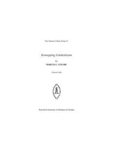 The Etienne Gilson Series 21  Remapping Scholasticism