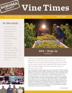 Vine Times News from the Sonoma County Winegrowers FALL[removed]In this issue …