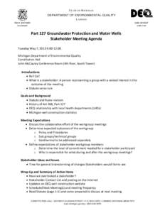 S TATE OF M ICHIGAN DEPARTMENT OF ENVIRONMENTAL QUALITY L ANSING RICK SNYDER  DAN WYANT