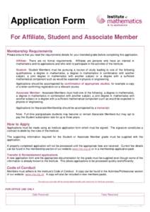 Please read the notes on applying for membership over leaf before