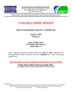 MDC April 15- Cancellation Notice