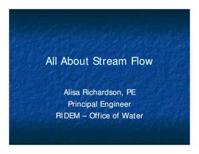 Microsoft PowerPoint - FlowsWorkshop_Richardson_DEM
