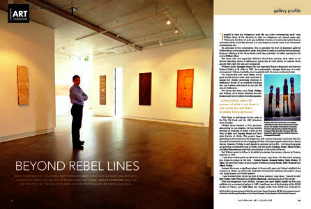 First published in Australian Art Collector, Issue 20 April-June 2002 gallery profile  I