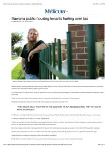 Public housing tenants hurting over bed tax | Illawarra Mercury:45 PM (/)