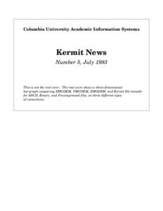 Columbia University Academic Information Systems  Kermit News