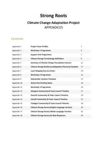 Strong Roots Climate Change Adaptation Project APPENDICES Contents Appendix 1