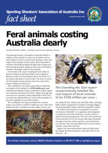 Feral animals costing Australia dearly