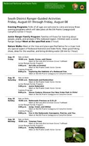 South District Ranger-Guided Activities