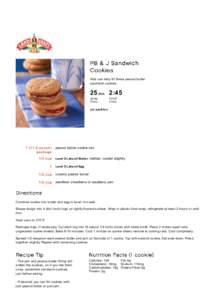 Kids can help fill these peanut butter sandwich cookies. 25 min. 2:45 pr ep time