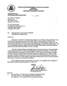 EPA Docket No. CWA[removed]0069DW Order for Compliance dated Jan[removed]