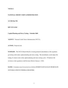 [removed]U  NATIONAL CREDIT UNION ADMINISTRATION 12 CFR Part 702