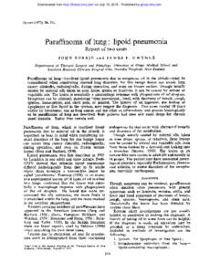 Downloaded from http://thorax.bmj.com/ on July 19, Published by group.bmj.com  Thorax (1973), 28, 214. Paraffinoma of lung: lipoid pneumonia Report of two
