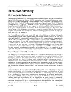 Devers-Palo Verde No. 2 Transmission Line Project Executive Summary