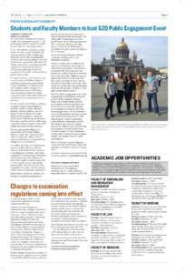Black The Bulletin | August 15, 2013 | umanitoba.ca/bulletin Page 3  FROM RUSSIA WITH INSIGHT