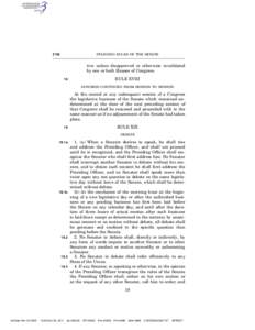 ø18¿  STANDING RULES OF THE SENATE tive unless disapproved or otherwise invalidated by one or both Houses of Congress.